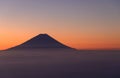 Mt.Fuji and Sea of clouds at dawn Royalty Free Stock Photo