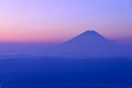 Mt.Fuji and Sea of clouds Royalty Free Stock Photo