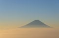 Mt.Fuji and Sea of clouds in the early morning Royalty Free Stock Photo