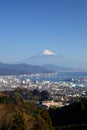 Mt. Fuji and Shimizu Port Royalty Free Stock Photo