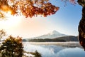 Mt. Fuji Sunrise Lake Kawaguchiko Royalty Free Stock Photo