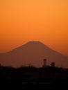 Mt. Fuji in sunset Royalty Free Stock Photo