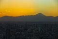 Mt Fuji Sunset over Tokyo