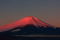 Mt. Fuji via Lake Yamanaka Royalty Free Stock Photo
