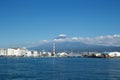 Mt. Fuji view from the fish port.