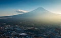 Mt. Fuji viewed from Kawaguchiko Tenjoyama Park Royalty Free Stock Photo