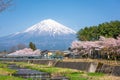 Mt. Fuji viewed from rural Shizuoka Prefecture Royalty Free Stock Photo