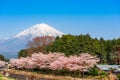 Mt. Fuji viewed from rural Shizuoka Prefecture in Spring Season Royalty Free Stock Photo