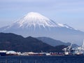 Mt. Fuji viewed from Shimizu port, Shizuoka,Japan Royalty Free Stock Photo