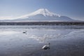 Mt. Fuji winter season shooting from Lake Yamanaka. Yamanashi, J