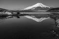 Mt. Fuji winter season shooting from Lake Yamanaka. Yamanashi, J