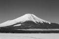 Mt. Fuji winter season shooting from Lake Yamanaka. Yamanashi, J