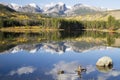 Mt. Hallet reflecting in Sprague Lake at Rocky Mountain National Royalty Free Stock Photo