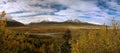 Mt. Hayes with delta river in Alaska