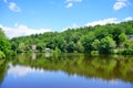 Mt Holyoke College campus landscape Royalty Free Stock Photo