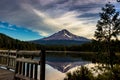 Mt Hood reflecting off of Trillium Lake Royalty Free Stock Photo