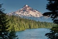 Mt. Hood from the view point at lost lake looking at mount hood in the distance Royalty Free Stock Photo