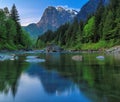 Mt. Index, Skykomish River, Washington State Royalty Free Stock Photo