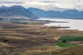 Landscape around Mount John Observatory near Lake Tekapo, New Zealand Royalty Free Stock Photo