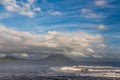 Mt. Kaimon and beautiful cloudscape in Kagoshima, Kyushu, Japan Royalty Free Stock Photo