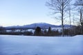 Mt Katahdin Maine Winter Landscape Royalty Free Stock Photo