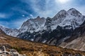 Mt. Kumbhakarna seen from Jannu Base Camp in the Himalayas of Taplejung, Nepal during KBC Trek