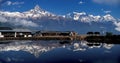 Mt. Machhapuchhre & Annapurna Range Royalty Free Stock Photo