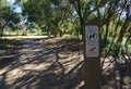 Control of dogs sign in public park Royalty Free Stock Photo