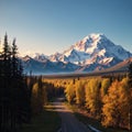 Mt McKinley is in Alaska North America. Royalty Free Stock Photo