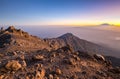 Mt Meru & Kilimanjaro at sunrise.