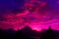 Mt Moran Sunset, Grand Tetons National Park, Wyoming, USA Royalty Free Stock Photo