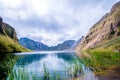 Mt.Pinatubo crater lake, a beautiful disaster Royalty Free Stock Photo