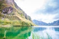 Mt.Pinatubo crater lake, a beautiful disaster Royalty Free Stock Photo