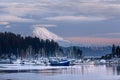 Mt. Rainier Gig Harbor Washington Lenticular Clouds Royalty Free Stock Photo