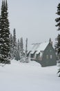 Mt Rainier Guide Service Building in Winter
