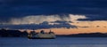 Washington State ferry on Puget Sound near Seattle Royalty Free Stock Photo