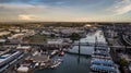 Aerial View Thea Foss Waterway Tacoma Washington Mt Rainier Visible Royalty Free Stock Photo