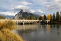 Mt Rundle and Bow River in Banff, Alberta, Canada Royalty Free Stock Photo