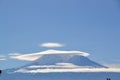 Mt Shasta and lenticular clouds Royalty Free Stock Photo