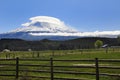 Mt shasta lenticular with farmland Royalty Free Stock Photo