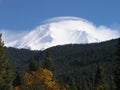 Mt. Shasta under cloud Royalty Free Stock Photo