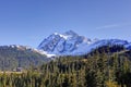 Mt. Shuksan and a lodge Royalty Free Stock Photo