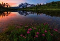 Mt Shuksan reflection on Picture Lake Royalty Free Stock Photo