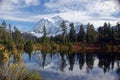 Mt Shuksan reflected in Picture Lake Royalty Free Stock Photo