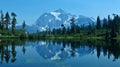 Mt. Shuksan reflected in Picture Lake Royalty Free Stock Photo