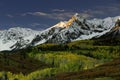 Mt. Sneffels in Fall color and Royalty Free Stock Photo