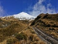 Mt Taranaki in Egmont National Park, New Zealand, in evening light