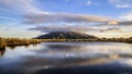 Mt. Taranaki reflection in Pouakai Pool, New Zealand Royalty Free Stock Photo