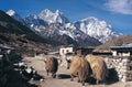 Mt. Thamserku & Mt. Kangtega Royalty Free Stock Photo