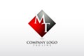 MT, TM letter company logo design vector